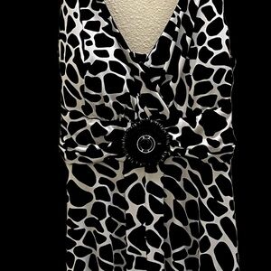 Enfocus Studio Monochrome Patterned Dress
